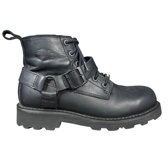 Harley Davidson Men’s Bullard Black Leather Moto Biker Boot Size US 9.5 main image 9